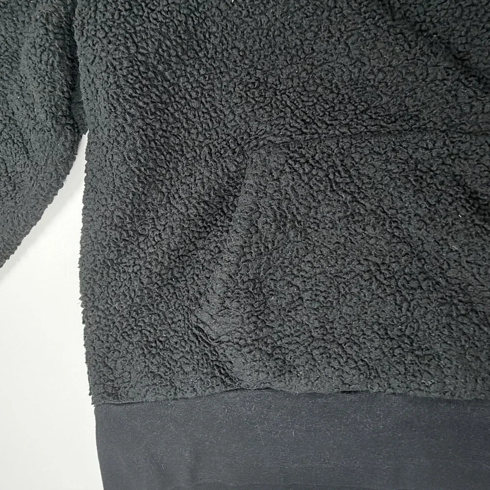 Polo Ralph Lauren Sherpa Fleece Hoodie Mens M Navy Embroidered‎ Logo Heavy Wear